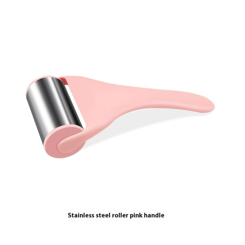 Massageador facial com rolo de gelo e máscara de microagulhas