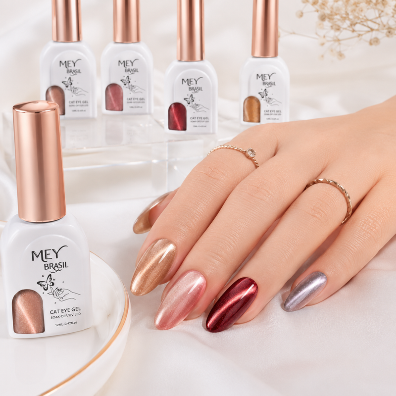 Esmalte Em Gel Magnetico Mey Brasil 12ml Cor:04