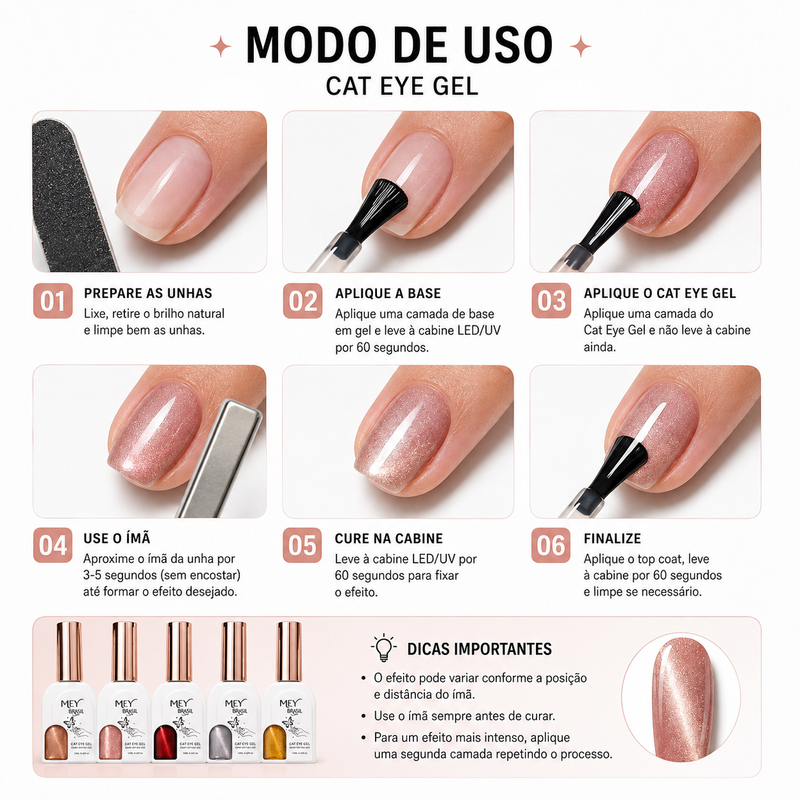 Esmalte Em Gel Magnetico Mey Brasil 12ml Cor:04