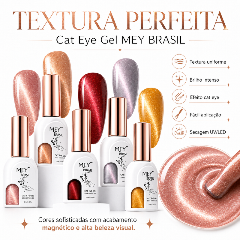 Esmalte Em Gel Magnetico Mey Brasil 12ml Cor:04